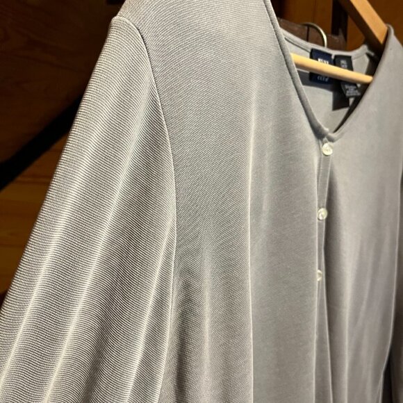 Woman's Gray Wrinkle Resistant Maxi Skirt Side Slits Super Comfortable Top Avail - Picture 6 of 8